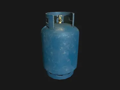 Low Poly PBR Gas Bottle Collection Low-poly 3D model