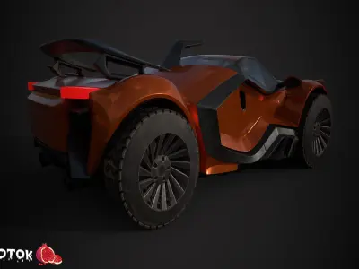 Vehicle car Low-poly 3D model