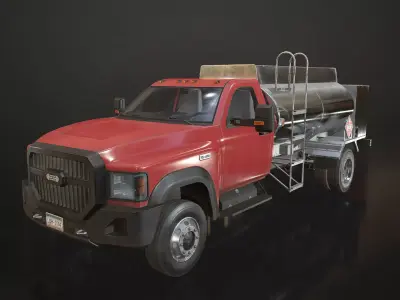 Medium Duty VX400 - Fuel Truck Low-poly 3D model