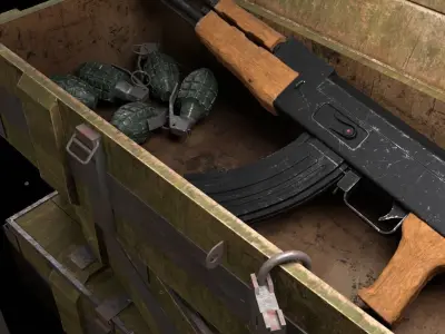 AK-47 Free 3D model buy