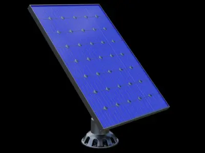 Solar Panel Set Low-poly 3D model