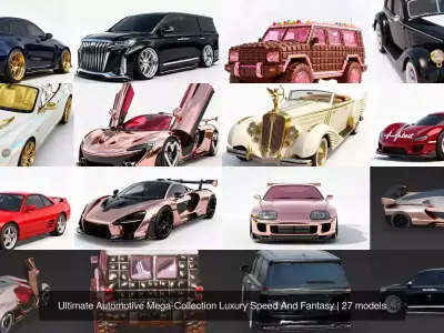 Ultimate Automotive Mega-Collection Luxury Speed And Fantasy 3D Model Pack