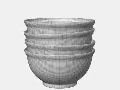 Ceramic bowls 3D model