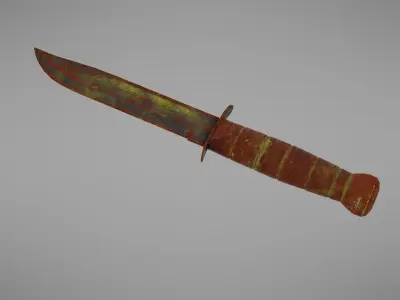 Knife Ka-Bar Low-poly 3D model buy