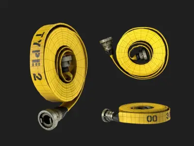 Fire Hose Nozzle Stylized Low-poly 3D model