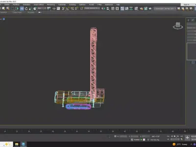 Drill Rig Mining D6420 Simplified Low-poly 3D model