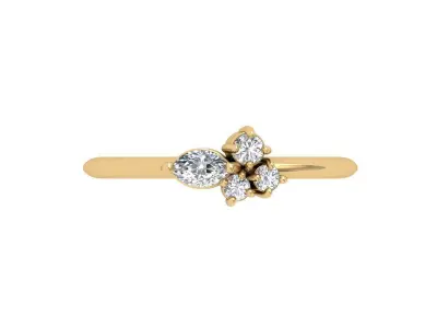 Solitaire Engagement Ring 3D print model 38