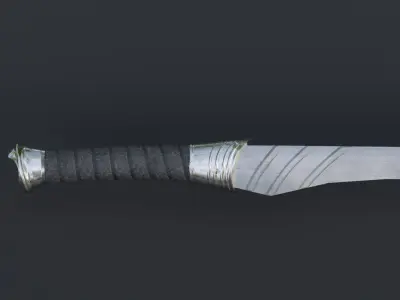 Fantasy Sword Low-Poly Low-poly 3D model
