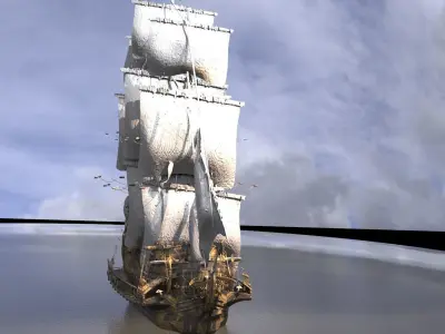 Tudor King Henry Ship 2  3D model