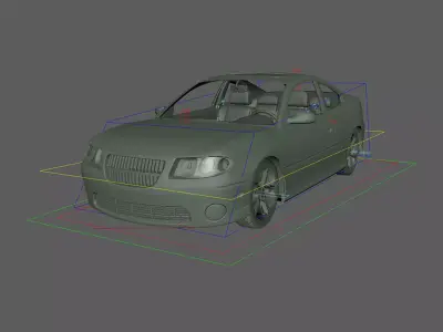 Army Car RIG for Maya and Game Engine Low-poly 3D model