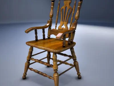 Wood Chair Free 3D model get
