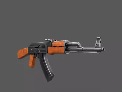 AK-47  Low-poly 3D model purchase