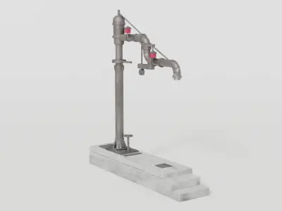 Old railway standpipe 3D model