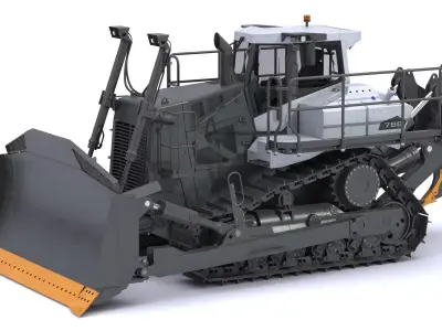 Liebherr Crawler Tractor PR 766 Litronic 3D model