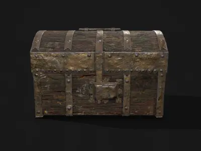 Medieval Box Low-poly 3D model