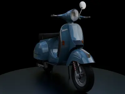 Vespa T5 Low-poly 3D model