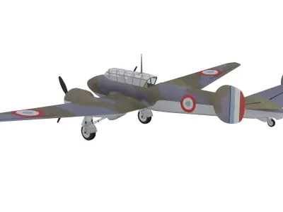 Potez 630 Low-poly 3D model