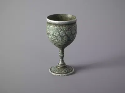 Antique Mug Low-poly 3D model