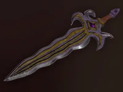 Stylized Fantasy Sword Low-poly 3D model purchase