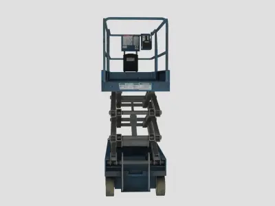 Low poly Car Lift Low-poly 3D model