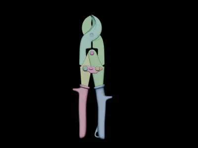 YATO YT-1933 CrMo 9mm Cable Cutter 3D model