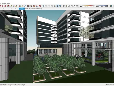 Sketchup Commercial Complex 159 3D model