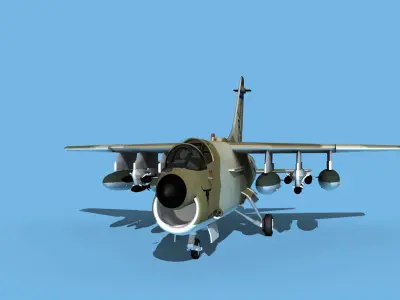Chance Vought A-7E Corsair II V06 USAF 3D model