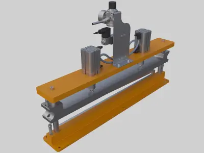 Pneumatic shearing machine 3D model