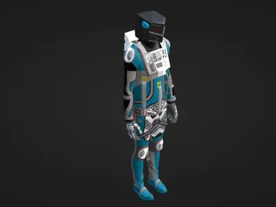 Robot Soldier - Assault Soldier Low-poly 3D model 28