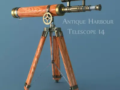 telescope antique harbour 3D model
