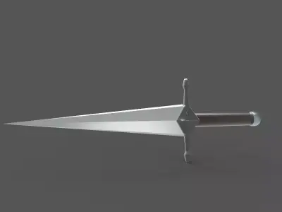  medieval dagger Low-poly 3D model