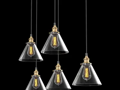 FUNNEL RECTANGULAR PENDANT 3D model