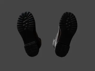 SHOE-006 Red Boots Low-poly 3D model