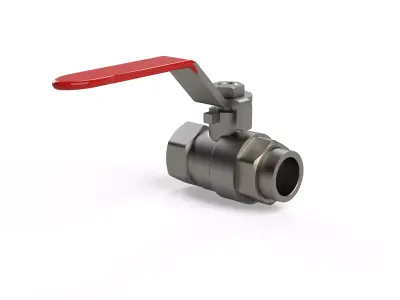 Water ball valve 3D model