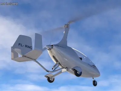 Autogyro Calidus 912 White 3D model