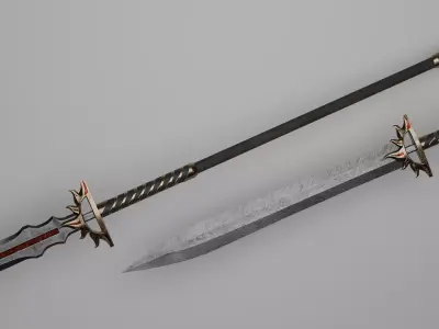 Solar sword and spear 3D Model Pack