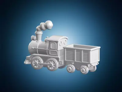 Cute Chibi Steam Train 3D Print Model 3D print model