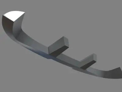 Car Spoiler 014 Low-poly 3D model