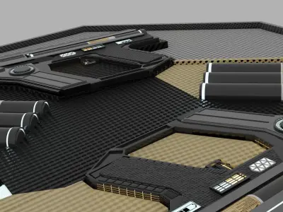 Dual Battery powered smgs Low-poly 3D model