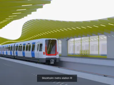 Stockholm metro stations collection 3D Model Pack purchase