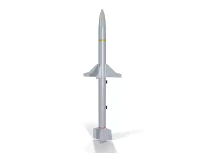 AGM-88 HARM Missile Low-poly 3D model