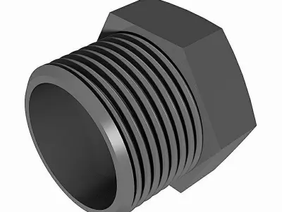 PVC Plugs - BSP Male Free 3D model