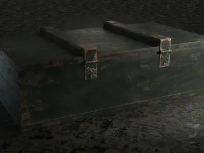 Military box Low-poly 3D model 10