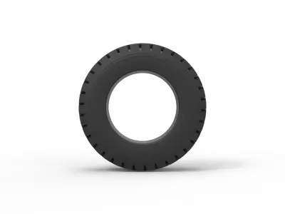 Military truck tire 10 Scale 1 to 24 3D print model