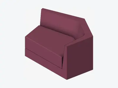 Furniture - Seating - Contemporary - Scoop - Right Low-poly 3D model