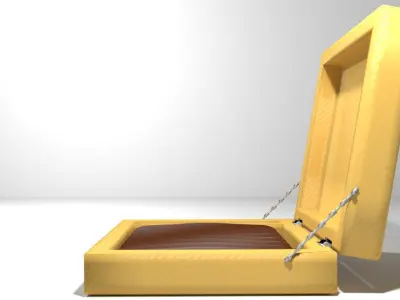 Cigar box with chocolate in it 3D model