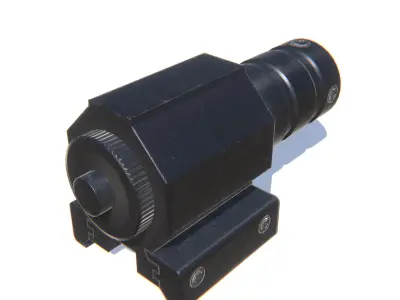Tactical Red Dot Laser Low-poly 3D model