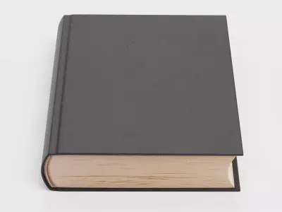 Blank Book V1 - Realistic Hardcover Aged Publication 3D model