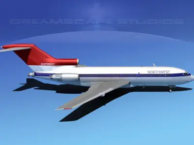 Boeing 727-100 Northwest 1 3D model