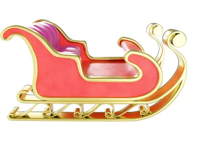 Christmas Sleigh 3d model  3D model